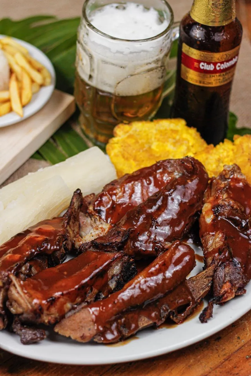 Costillas en salsa BBQ